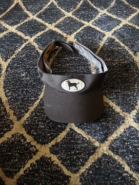 The Black Dog Black Visor with Dog Patch